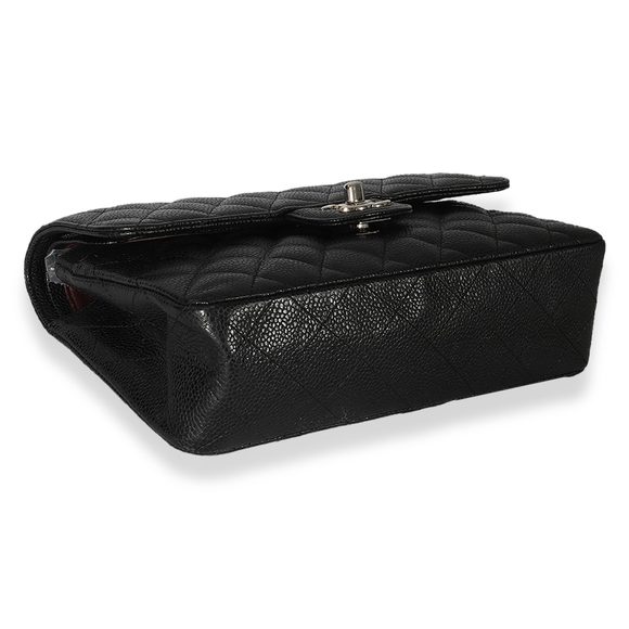 Chanel Black Quilted Caviar Small Classic Flap Bag - Picture 6 of 8